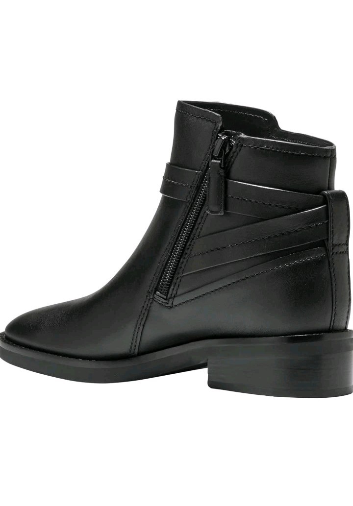 Cole Haan Rosalyn Women’s 6.5 Madeira Black Ankle Strap Boots Waterproof Zip