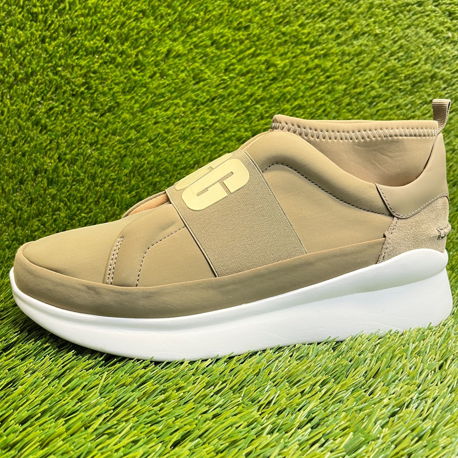 UGG Neutra Womens Size 10 Green White Athletic Walking Slip On Shoes Sneakers