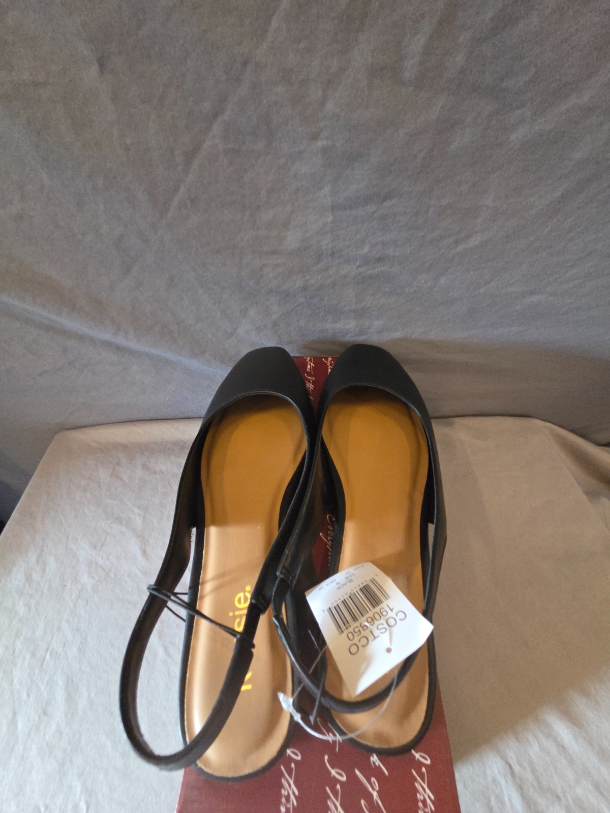 Kensie Felice Slingback Women’s Black Flats Casual Dress Shoes Size 9 w Box