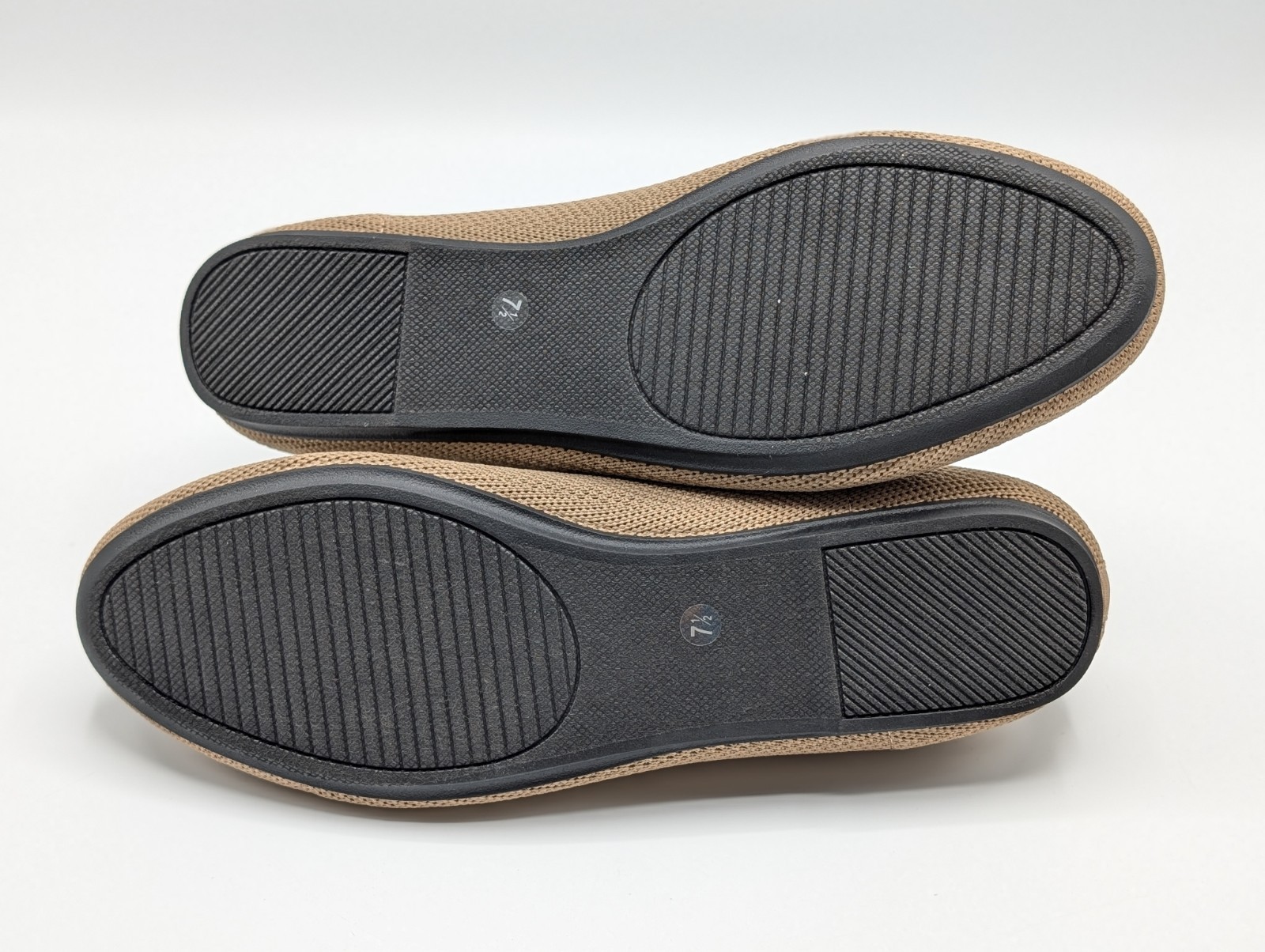 Mia Girl Shoes Women’s 7.5 Sand Slip On Flats Aby Knit Fabric