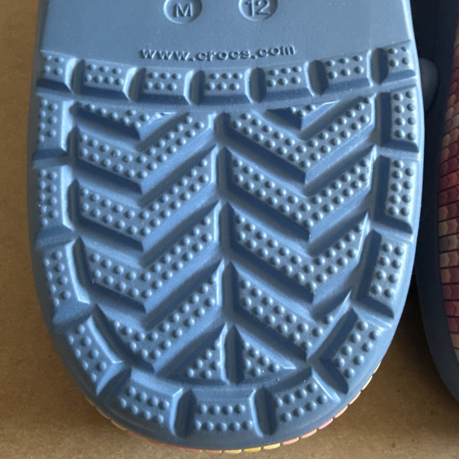 CROCS Baya Band Blue Multicolored Midsole M12 W14 – New
