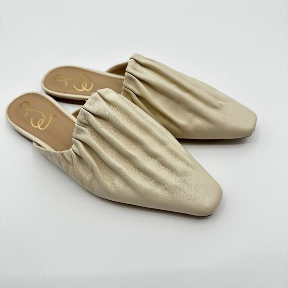 Sam Edelman Ivory Leather Cecilia Mule Slip On Shoes Women’s 7.5