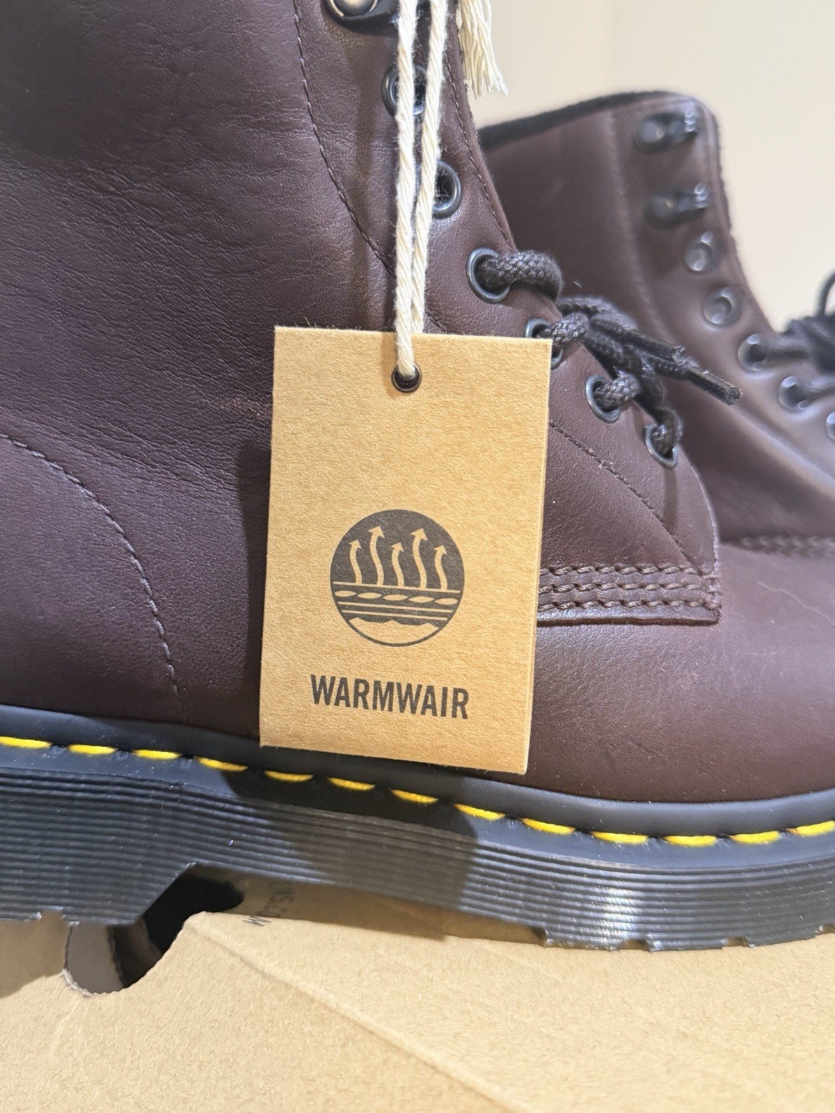 Brand New Dr Martens 1460 Pascal Fur Lined Boots Dark Brown Women US8 Mens US7