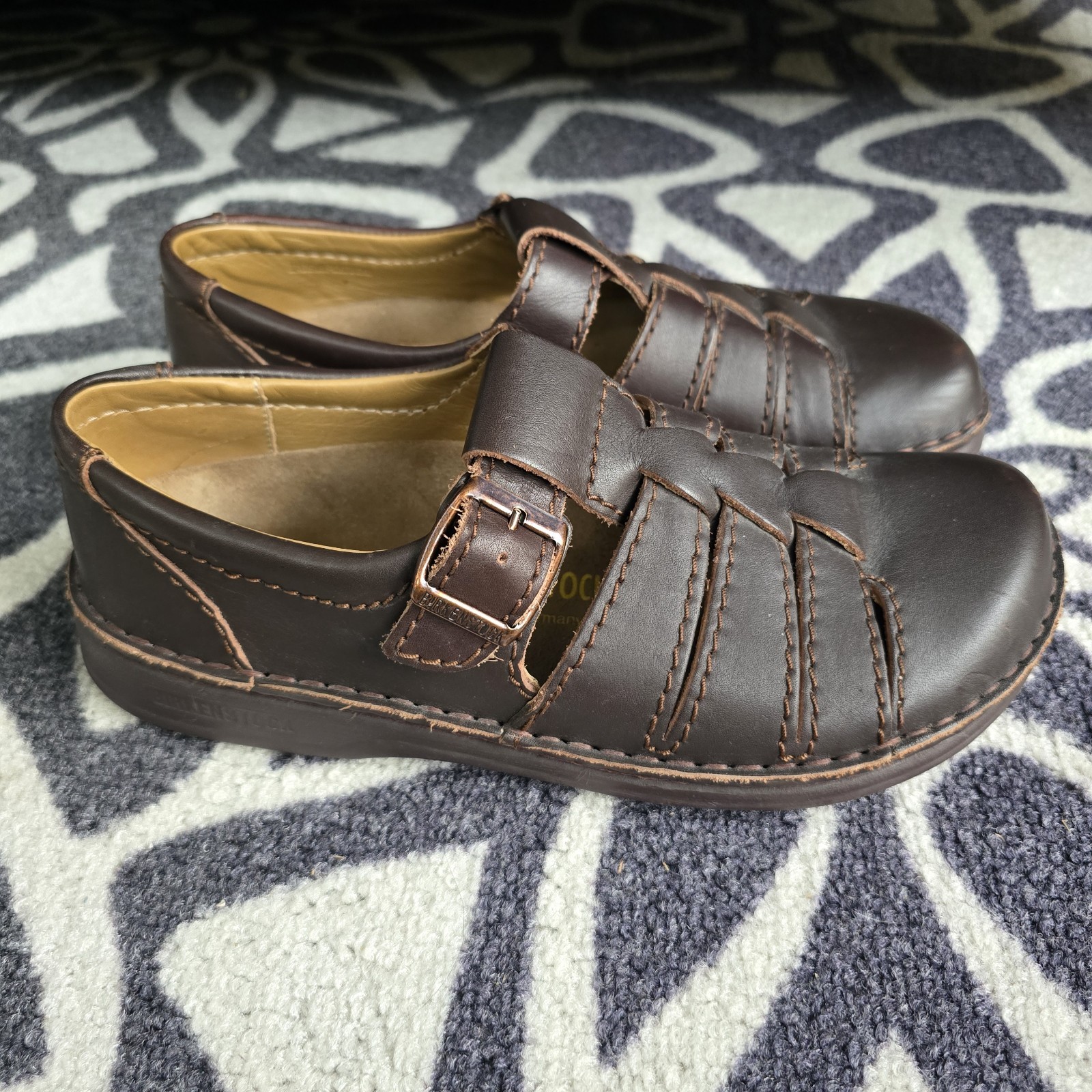 Footprints by Birkenstock Madeira Leather Fisherman Sandals Women Sz 8 Eur39
