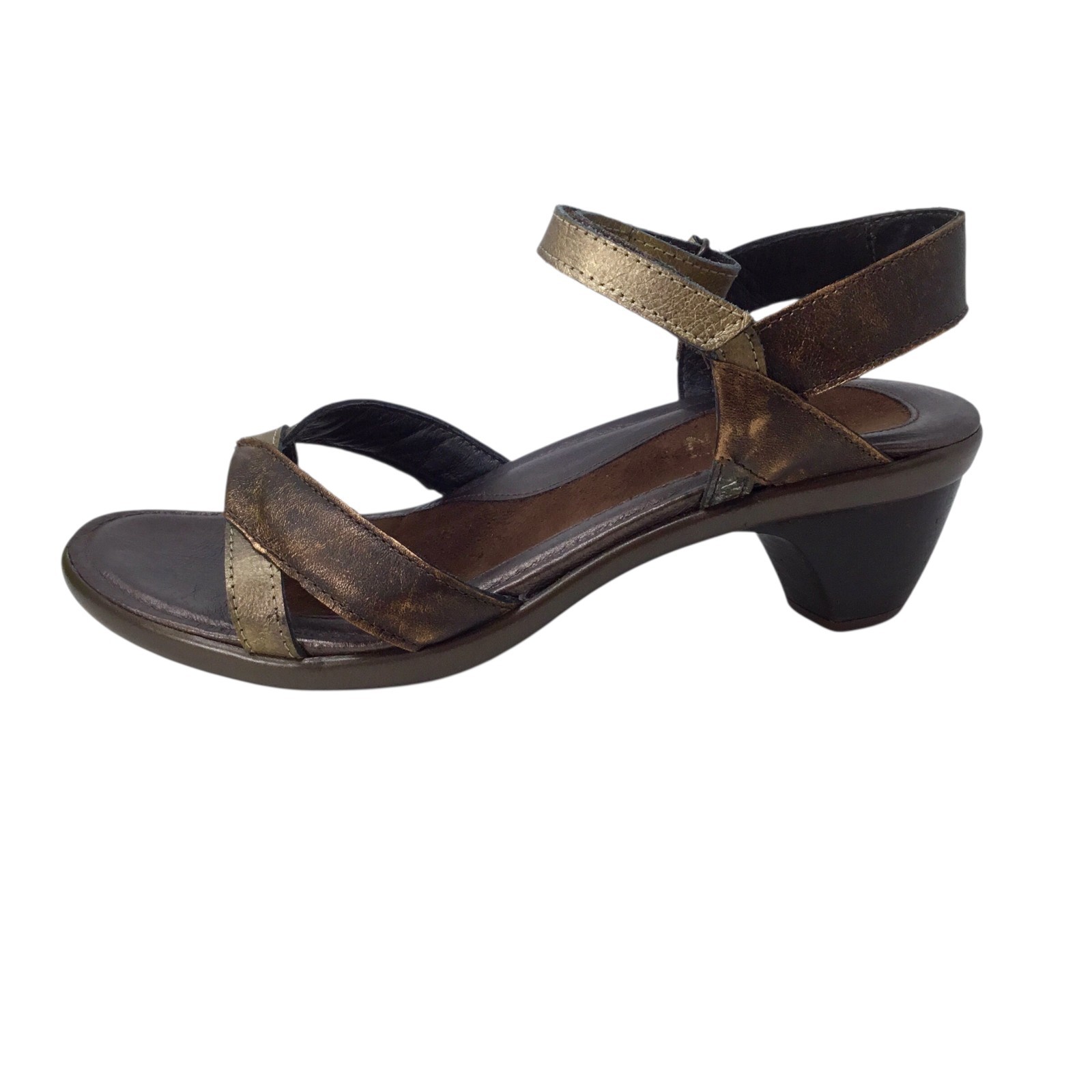 Naot Cheer Sandals Size 39 8-8.5 NIB Burnt Copper Brass Bronze Comfort 40013