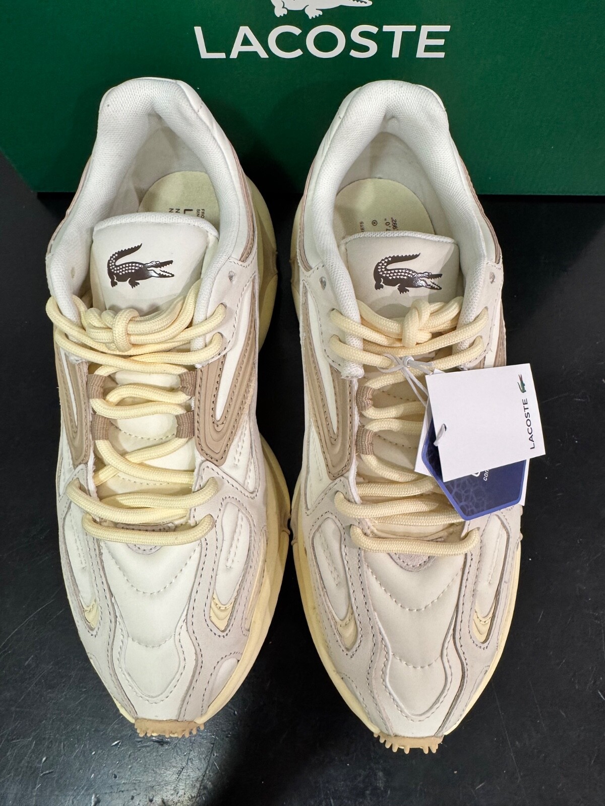 Lacoste L003 2K24 Women’s 2025 Sneakers Off White / Light Brown. Size 7 US