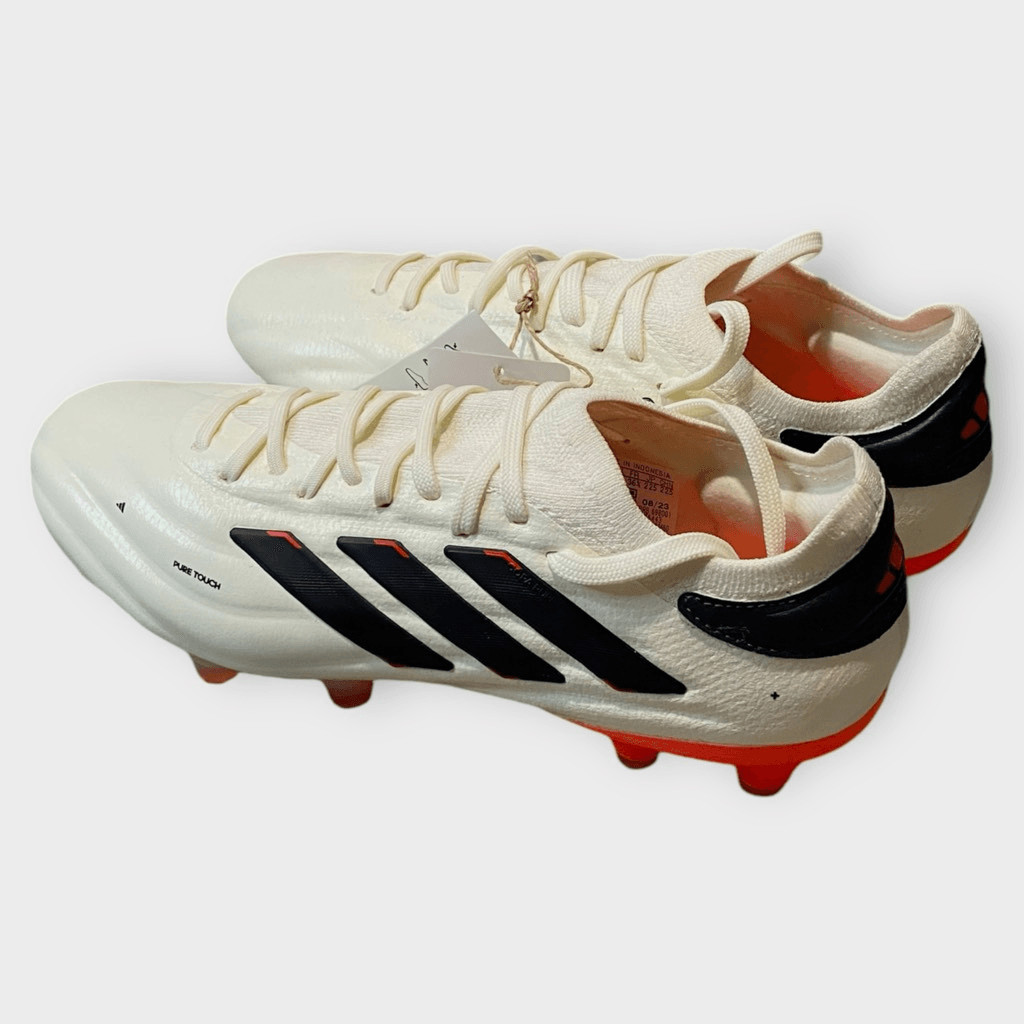 Adidas Copa Pure 2 Plus+ FG Ivory Core Black Solar Red Mens size 4.5/ Womens 5.5