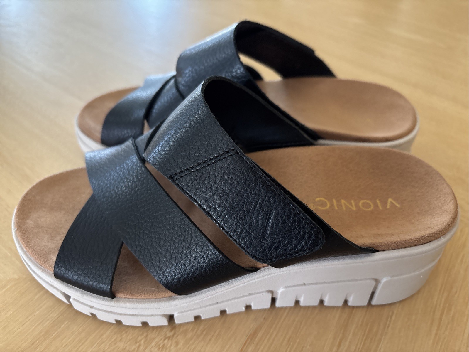 Vionic Uptown Sunset Womens Sandals Black Nubuck USA 6, UK 36,