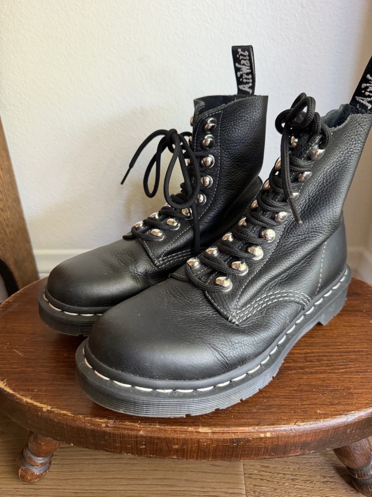 1460 Pascal Hdw Black Virginia Boots Women’s Size 7 Retail $170