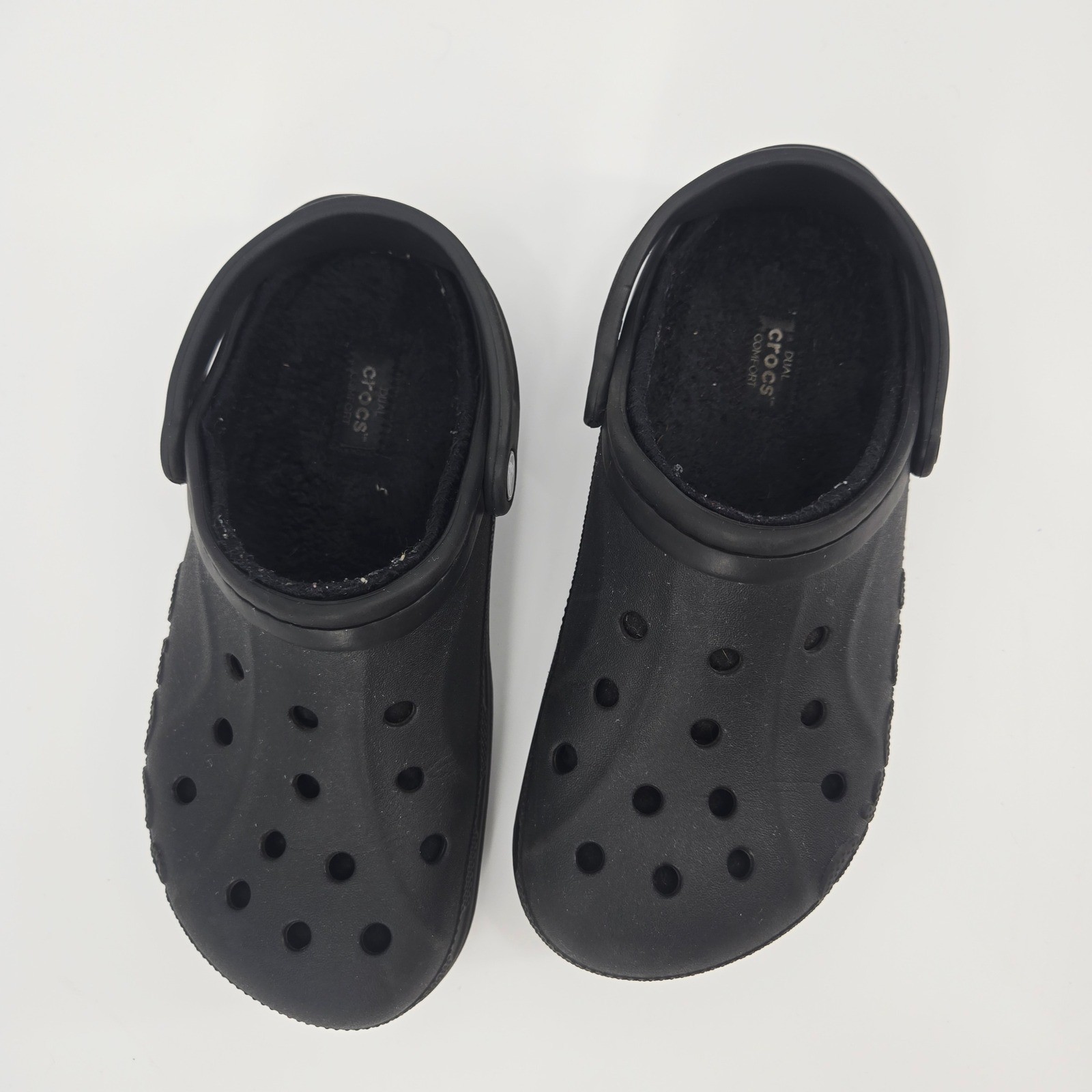 Crocs Baya Lined Clog Black Fleece Women 8 Men 6 Gorpcore Comfy Slippers Unisex