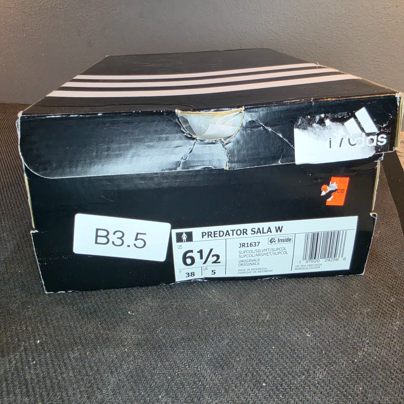 New Adidas Predator Sala W Wmns Sz 6.5 Blue Silver Indoor Soccer JR1637 NIB