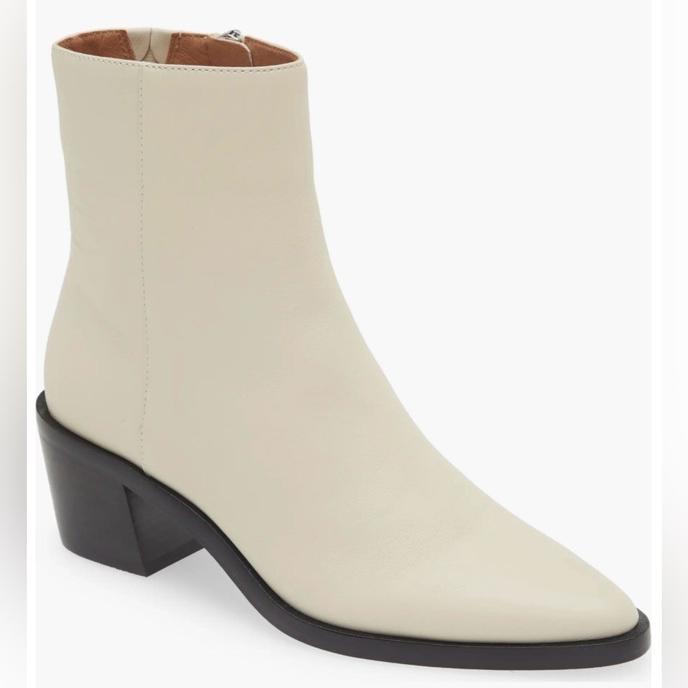 Madewell The Darcy Ankle Boot (Women) Sz 8 Pale Parchment