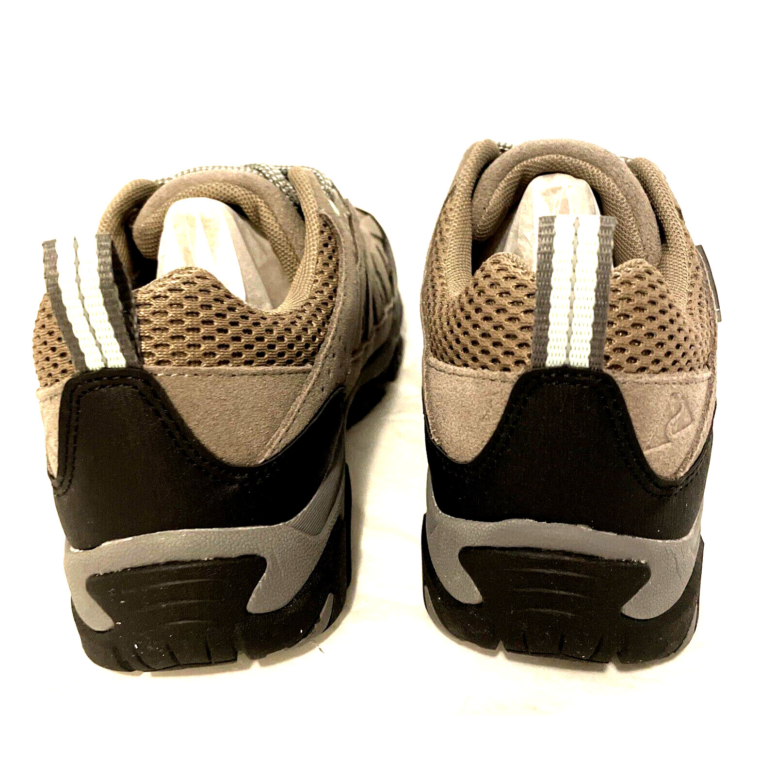 Ozark Trail Women’s Taupe Black Suede Mesh Lace Up Hiker Sneakers Shoes 6.5 NEW