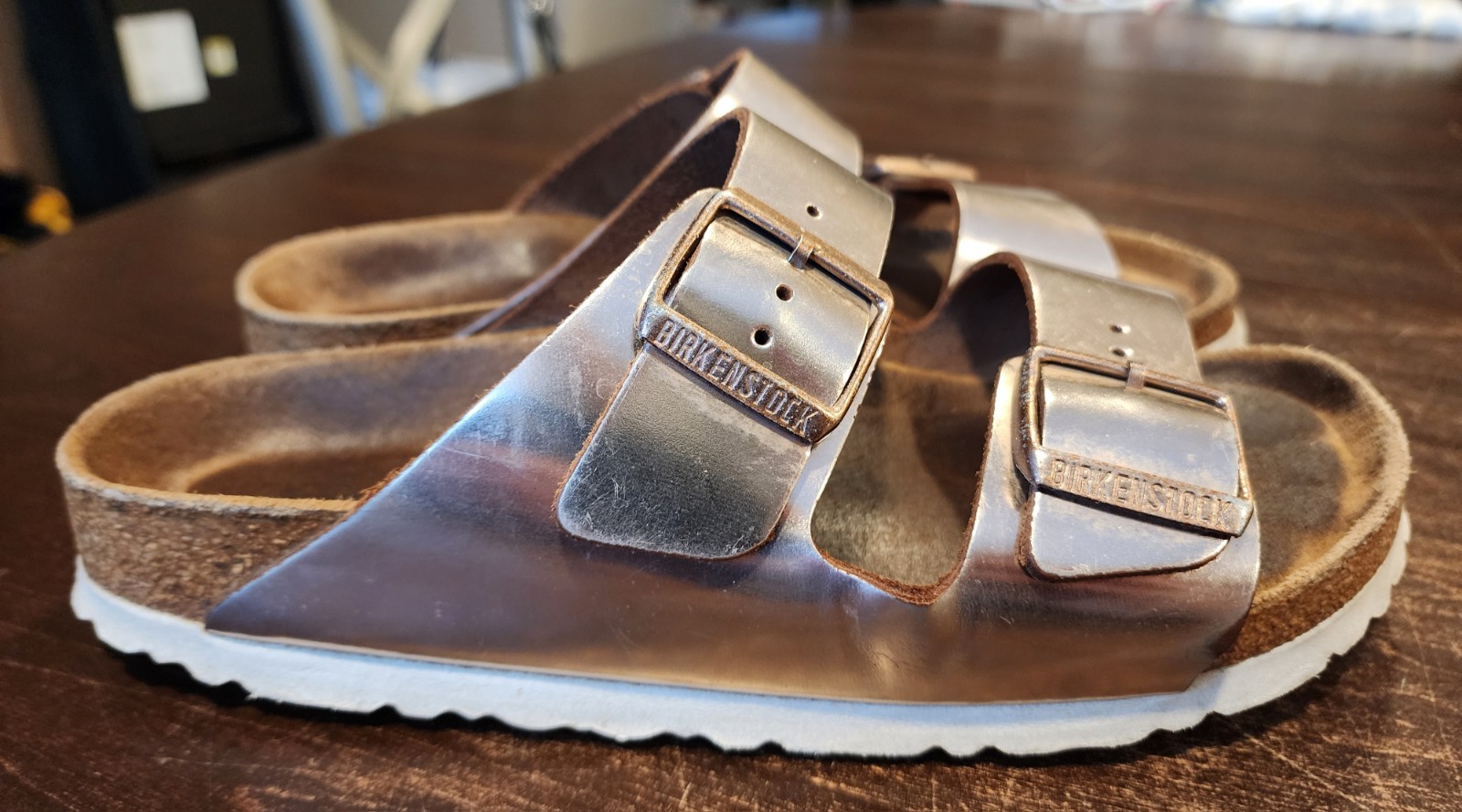Birkenstock Arizona Metallic Copper Sandals Women’s Size EU 39 US 8 Narrow