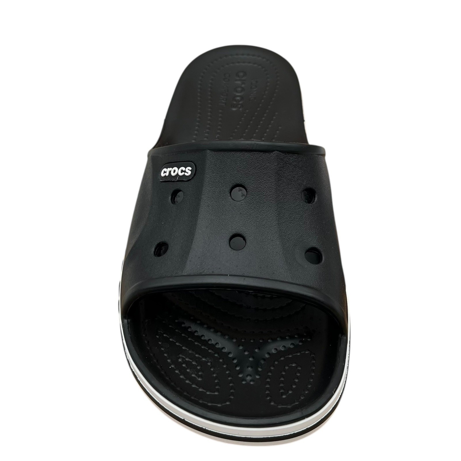 Crocs Bayaband Womens Slide Sandal Size 8 Black White Water Friendly Lightweight