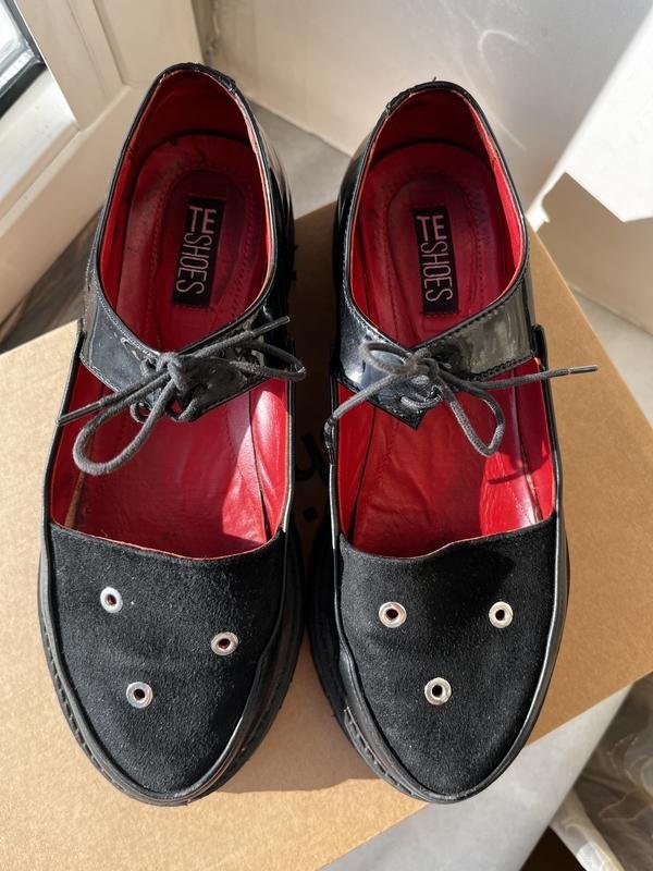 Women TE-SHOES heels red suede 38