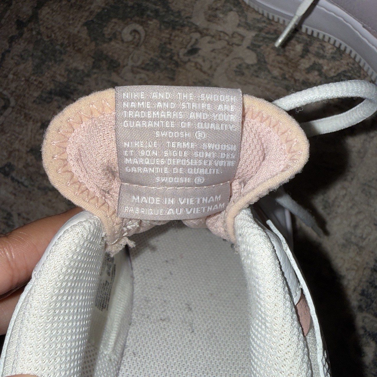 Nike Air Force 1 Shadow Low Top Leather Sneakers White/Pink/Gray CI0919-113