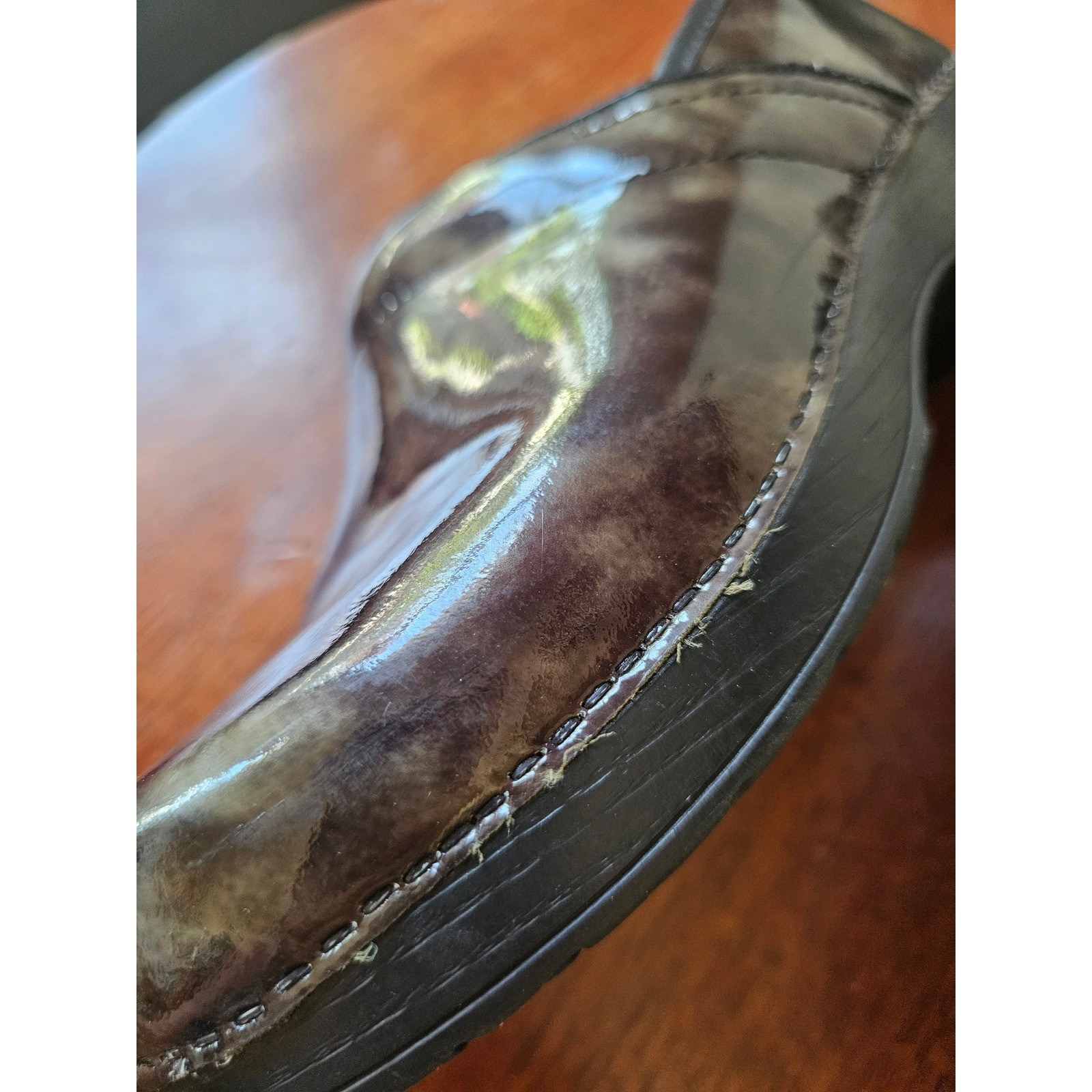 Dansko Professional Patent Leather Clogs Brown gray Marble Size 42 11.5-12