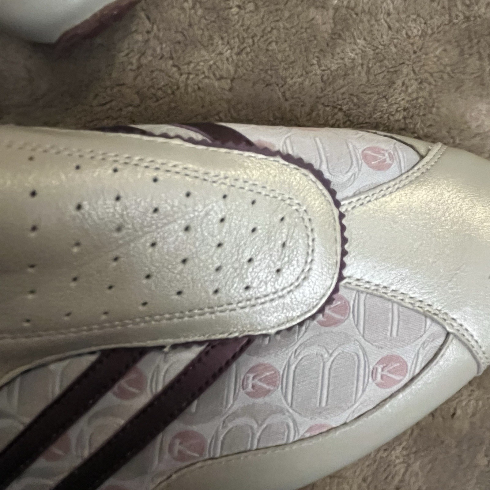 Michelle-K Shoes Womens 10 Casual Sneakers Multicolor maroon, Leather Slip on