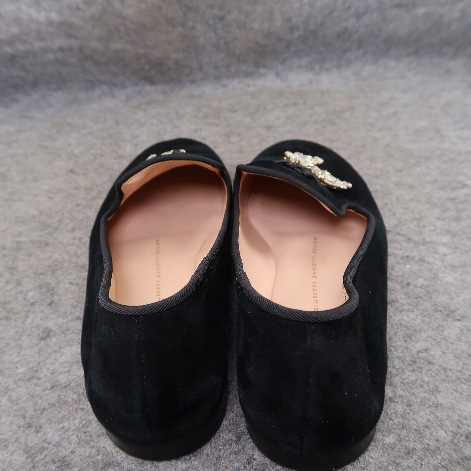 Giuseppe Zanotti Shoes Women 36 Slipper Loafer Shark Crystal Charm Fashion Black