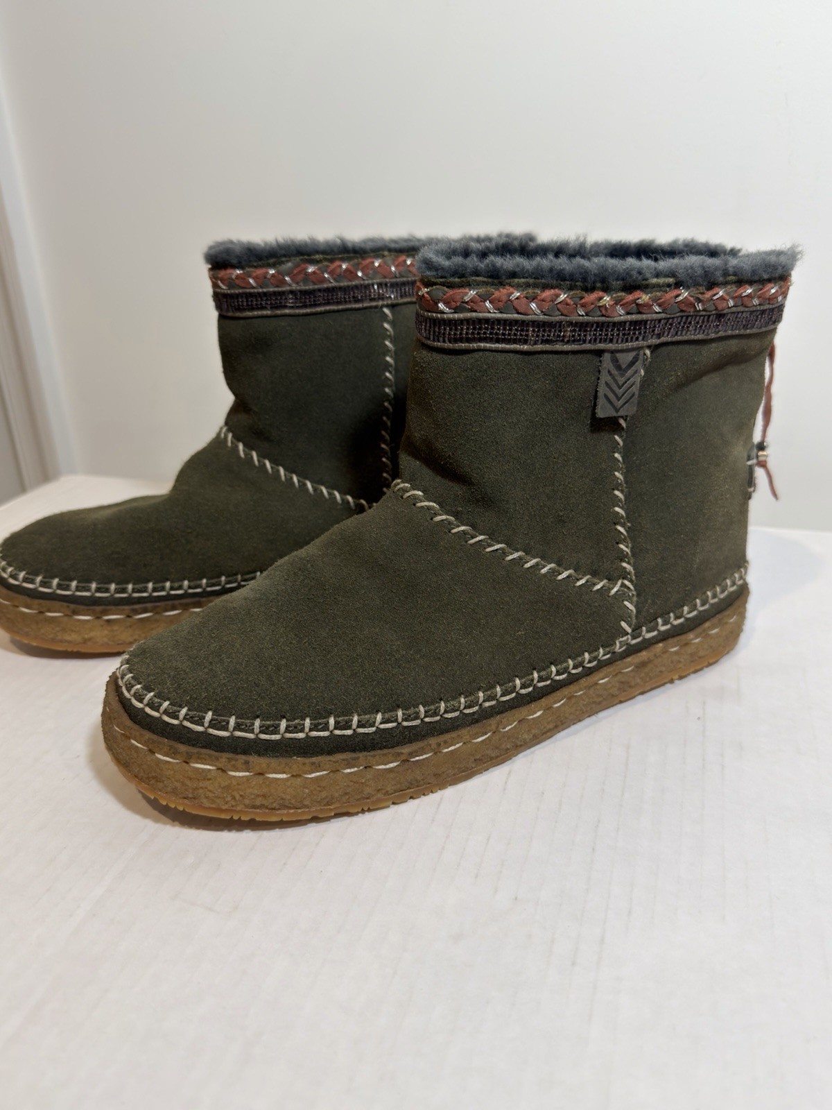 Laidback London🔥Boote Suede Sheepskin/Boho/Prairie/Western/Grunge Sz~40/US 9💥