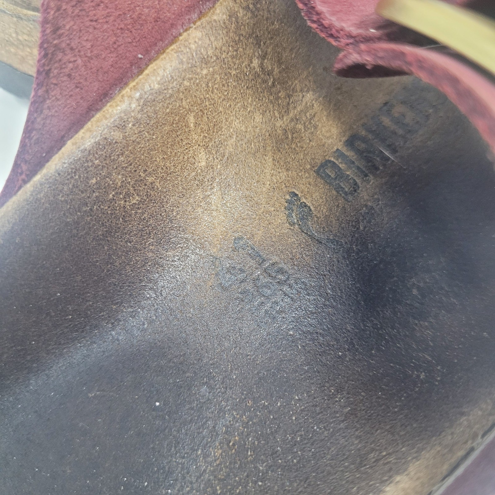Birkenstock Arizona Sandals EU41 US10 Berry Crush Burgundy Suede Big Buckle