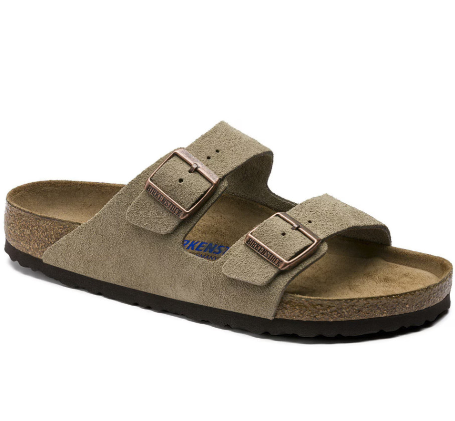 Birkenstock Arizona Soft Footbed Suede Leather Unisex Taupe Sandals EU 37-45