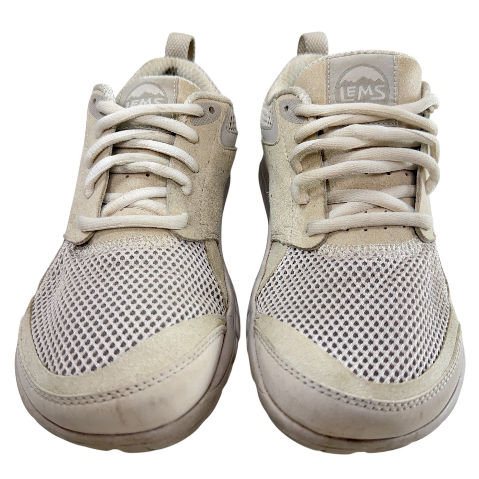 Lems Primal Zen Barefoot Sneakers Women Size 7 White Sand Mesh Suede