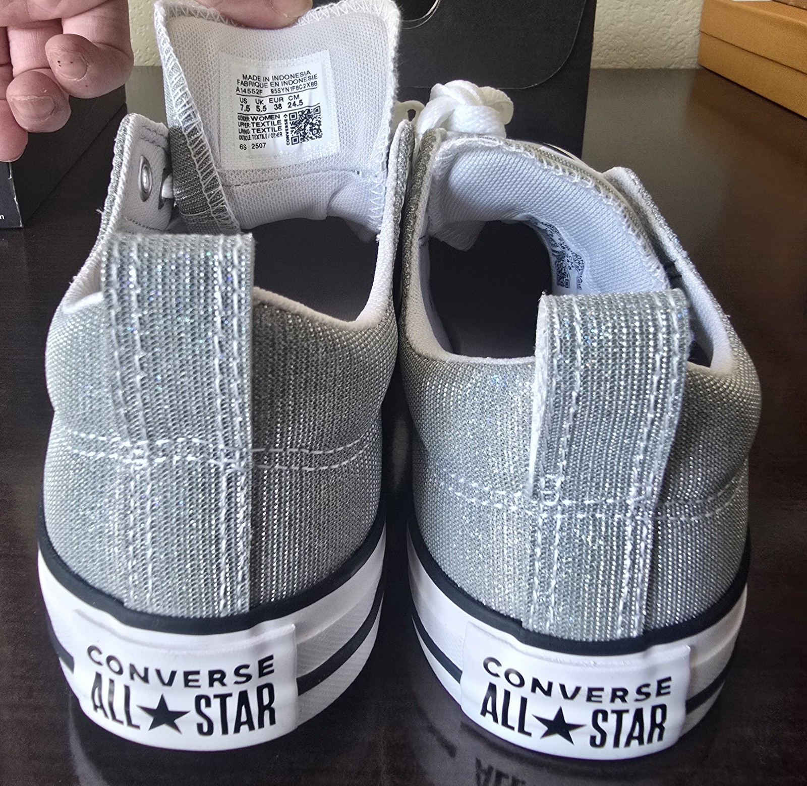 Converse Chuck Taylor Madison Ox Women’s 7.5 Barely Grey With Shimmer Flecks