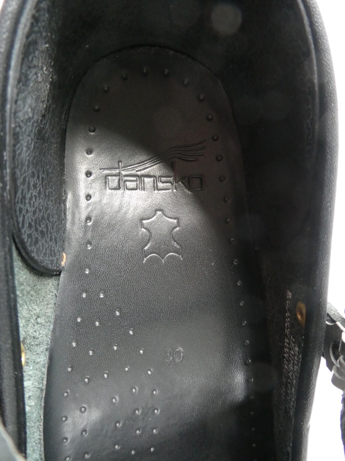 Women’s Dansko Black Mary Jane Leather Wedge Clog Shoes Strap EU 40 US 9-9.5