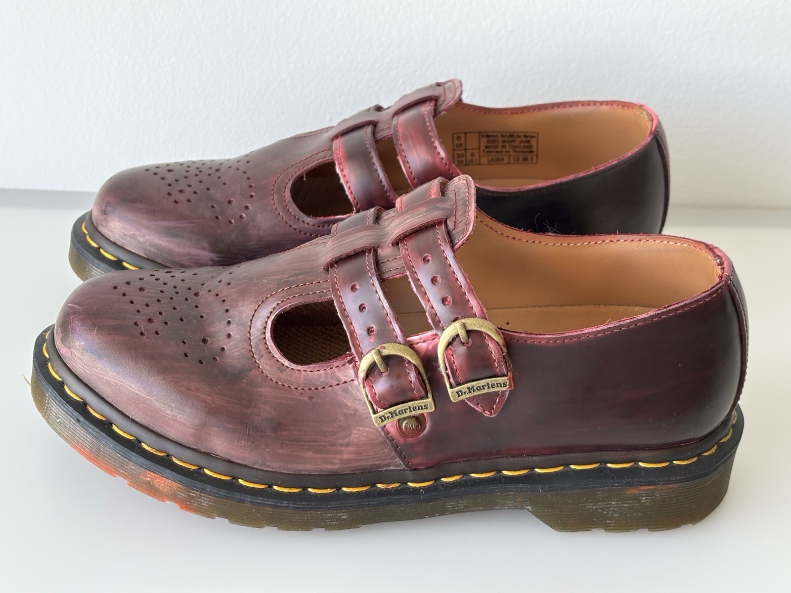 Dr. Martens Rare 8065 Mary Jane Shoes Cherry Women’s Size Us 8 Eu 39