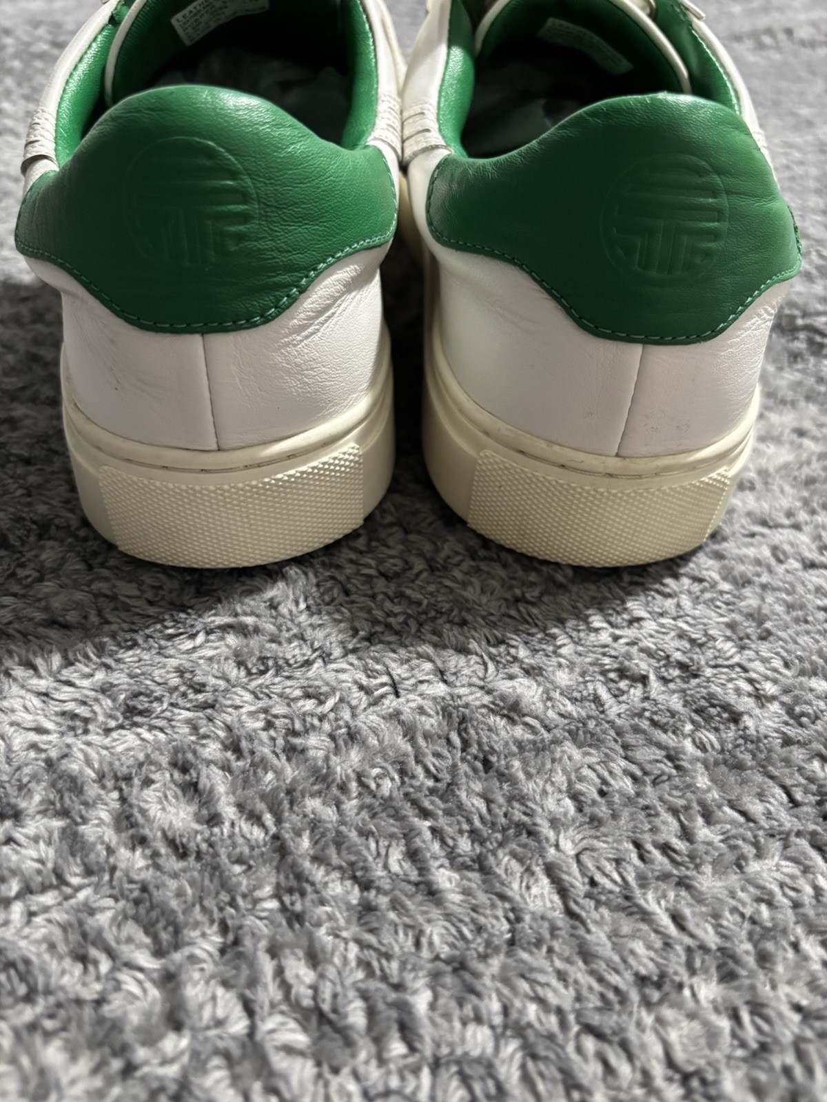 Tory Burch Women’s Sport Chevron Sock Sneakers, Size 7.5 Leather, Forest Green