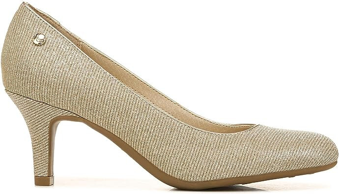 LifeStride Size 10W Parigi Platino Fabric Pump Leather-And-Synthetic
