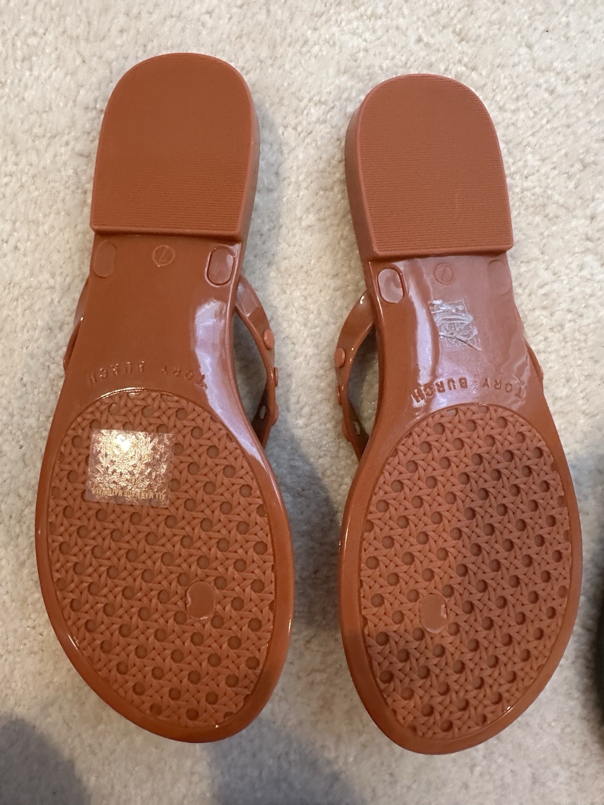 Tory Burch Women’s Studded Jelly Thong Sandals Size 7 Green Color
