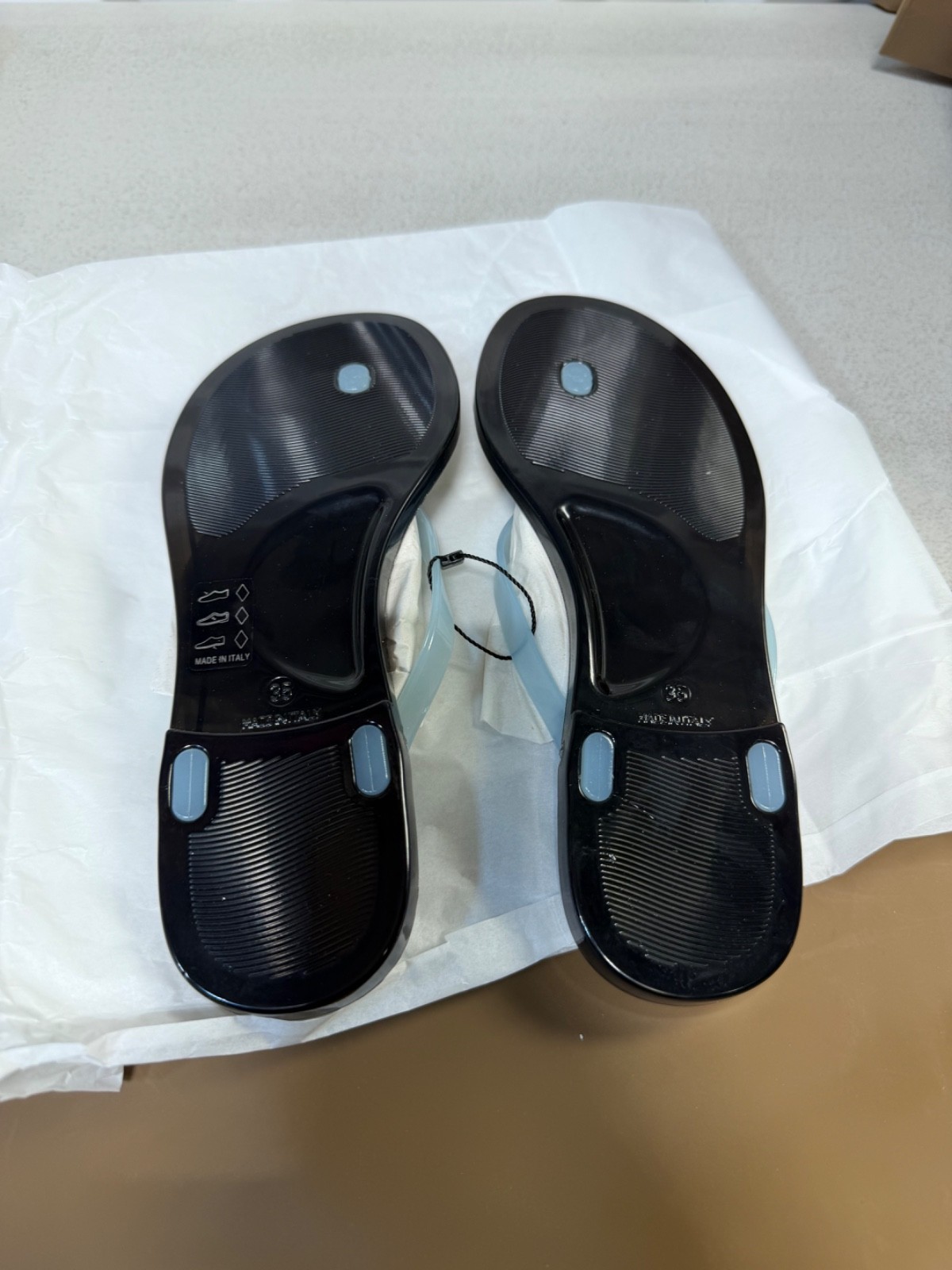 CHRISTOPHER ESBER JO JELLY FLIP FLOP- BLACK/NIMBUS Pick your size 100%Authentic