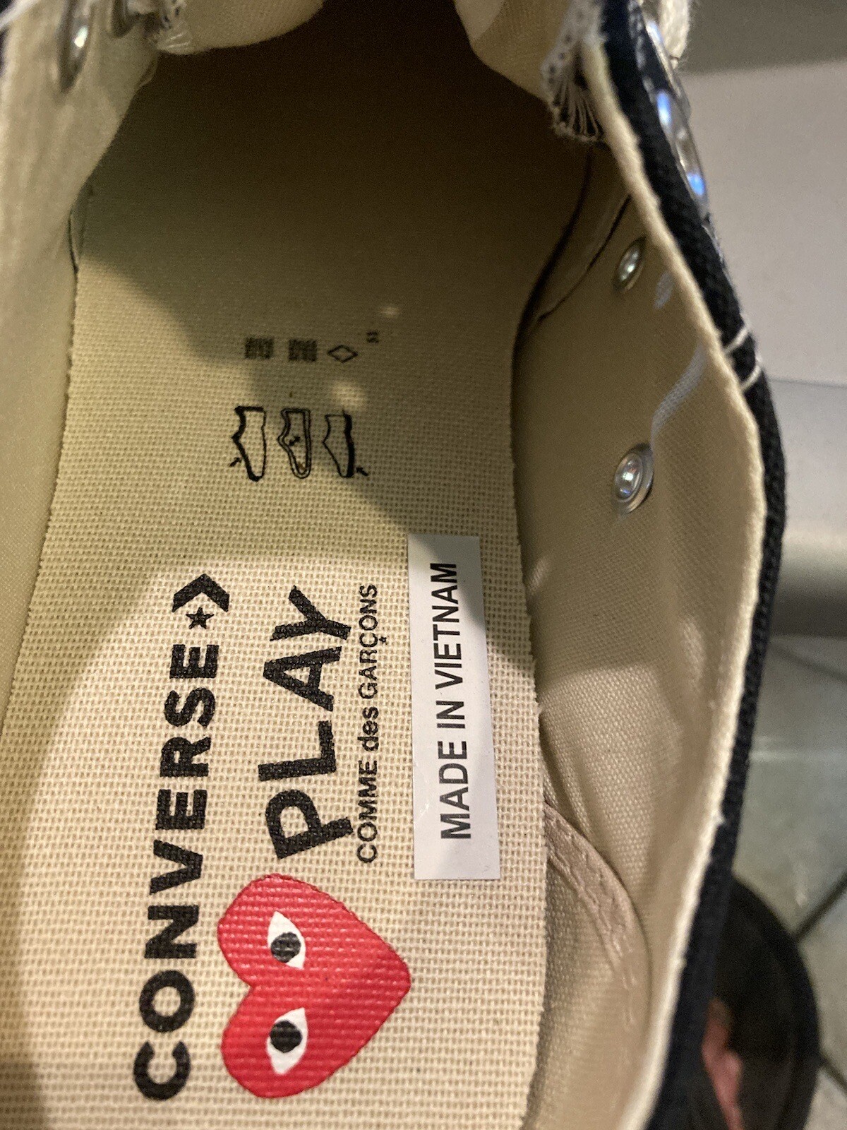 Converse Play Comme des Garçons Size 10 Women’s or Men’s 8 NIB Rare!