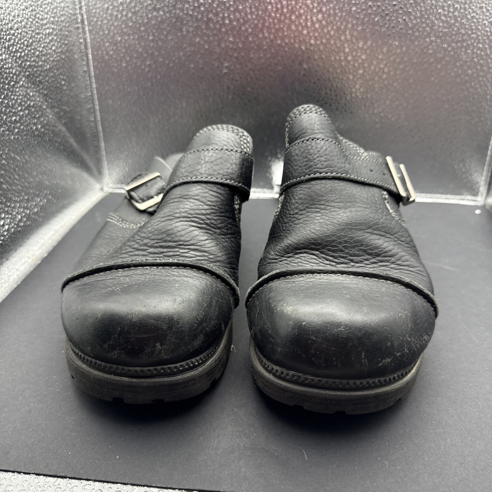 Harley Davidson – 9 Women’s Motorcycle Mules / Shoes – Black Leather –