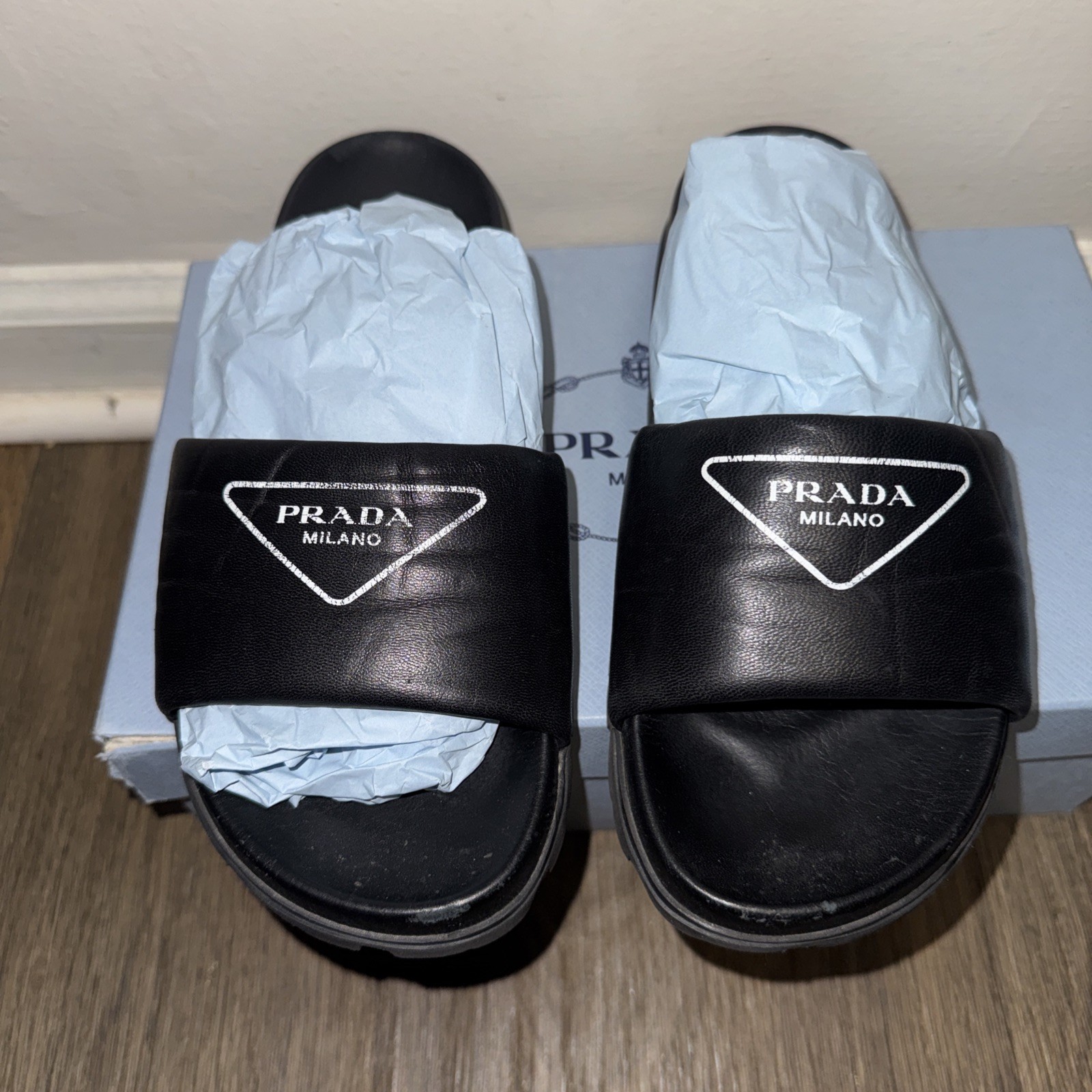 .Prada Slide Sandals Black Women’s Size EU37/US6.5