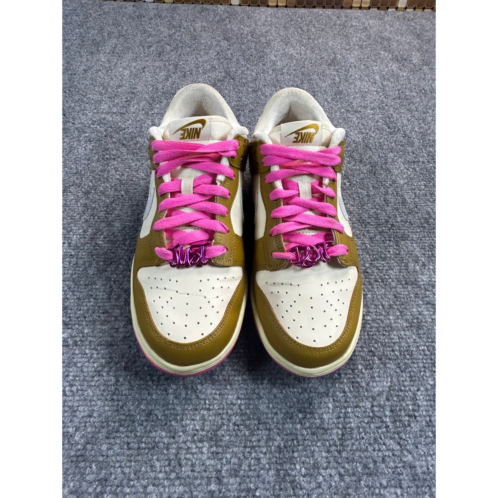 Nike Dunk Low SE Just Do It Bronzine Pink Women 8.5 Men 7 FD8683-700 Box