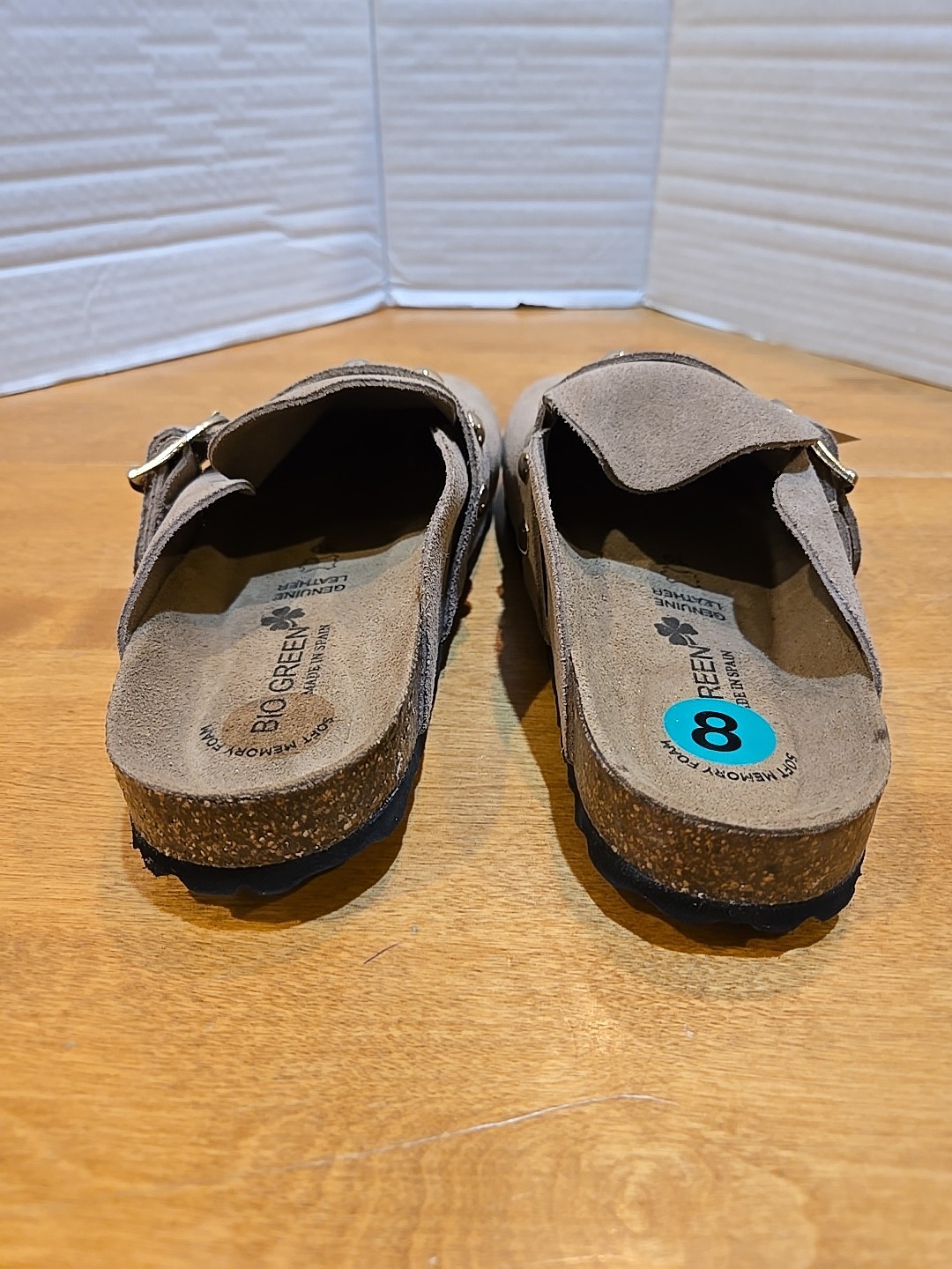 Bio Green Leather Sandals Ladies 8/EU 39 Hippy Boho Show Festival Gorpcore