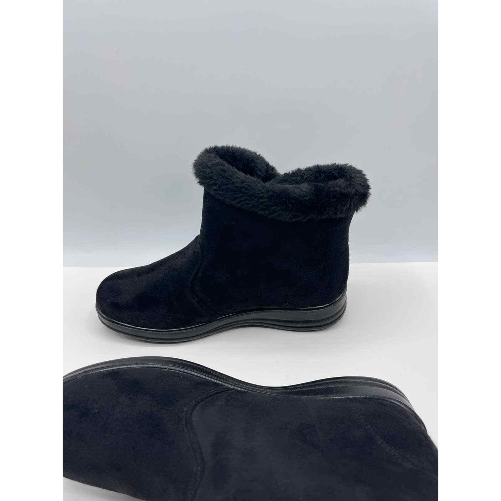 Rasolli Size 8 Womens Faux Fur Lined Boot Black