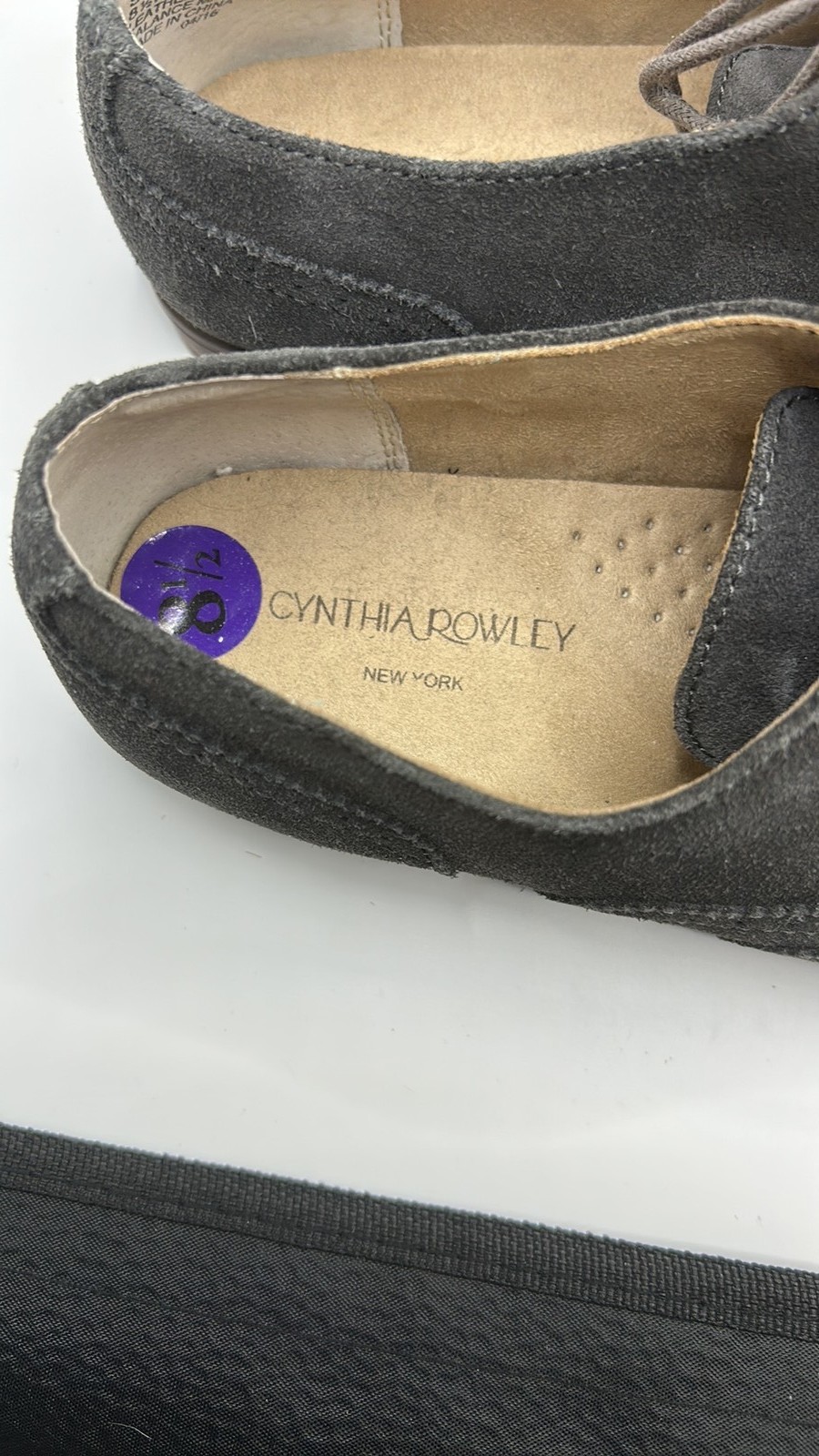 Cynthia Rowley Grey Suede Wingtip Oxford Shoes