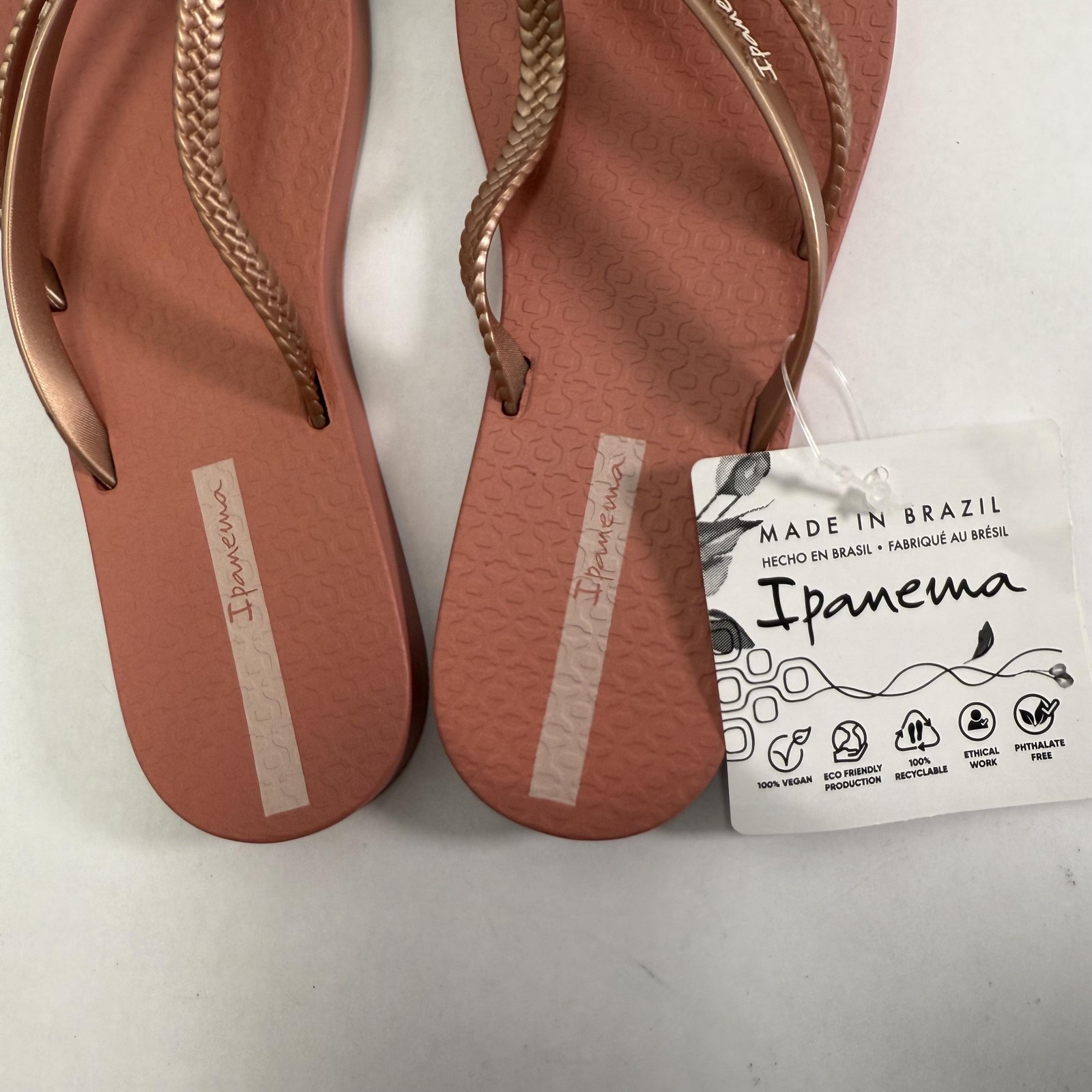 Ipanema Shoes Womens Size 5 Bossa Flip Flop Sandals Vegan Eco Friendly Beach