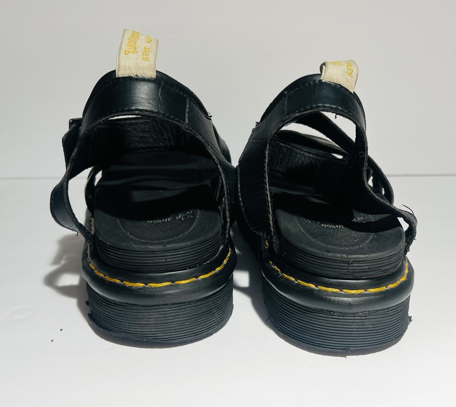 Dr Martens Blaire Black Leather Strap Women’s Platform Gladiator Sandals Size 9