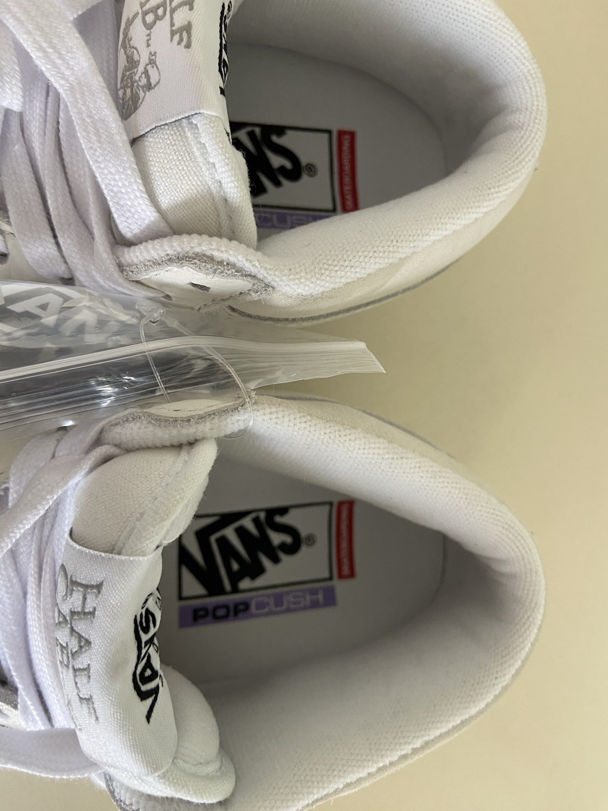VANS Skate Half Cab Daz Shoes Women’s 5/Men 3.5 Sneakers Leather White Mid Top