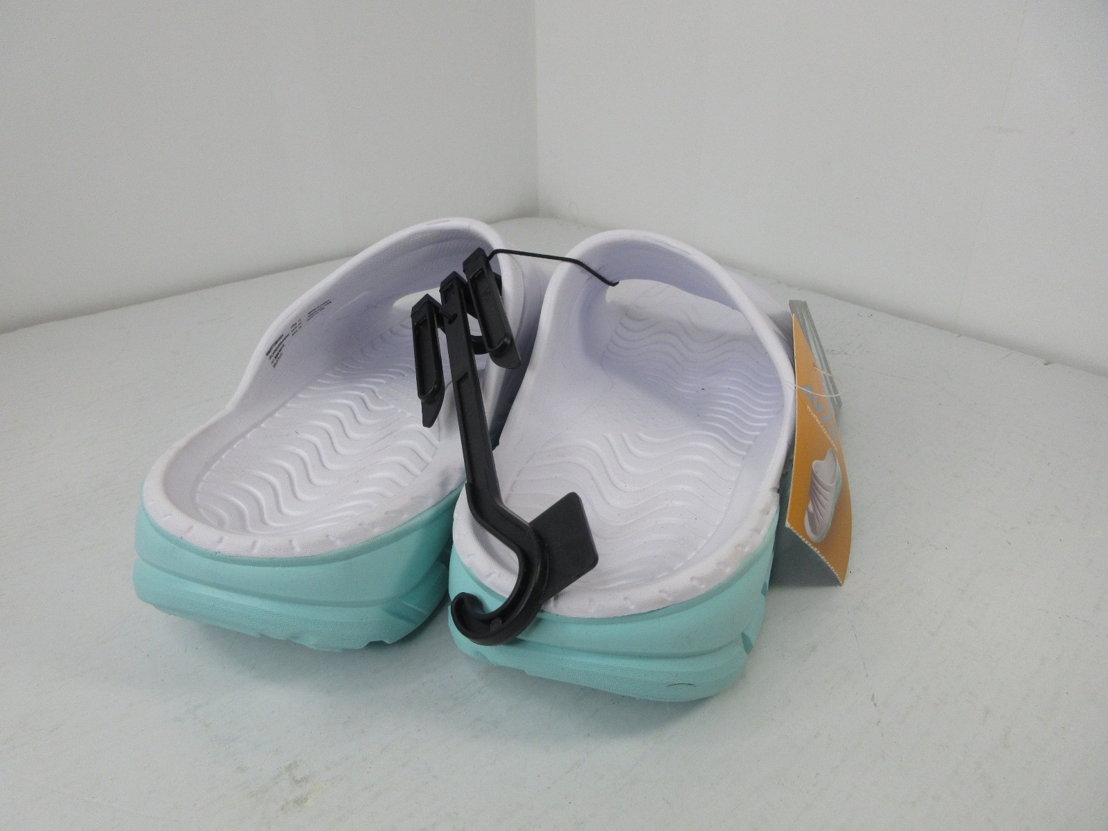 AVIA Hightail Slide Athletic Recovery Sandals Eva Foam Fom Aqua White Blue Women