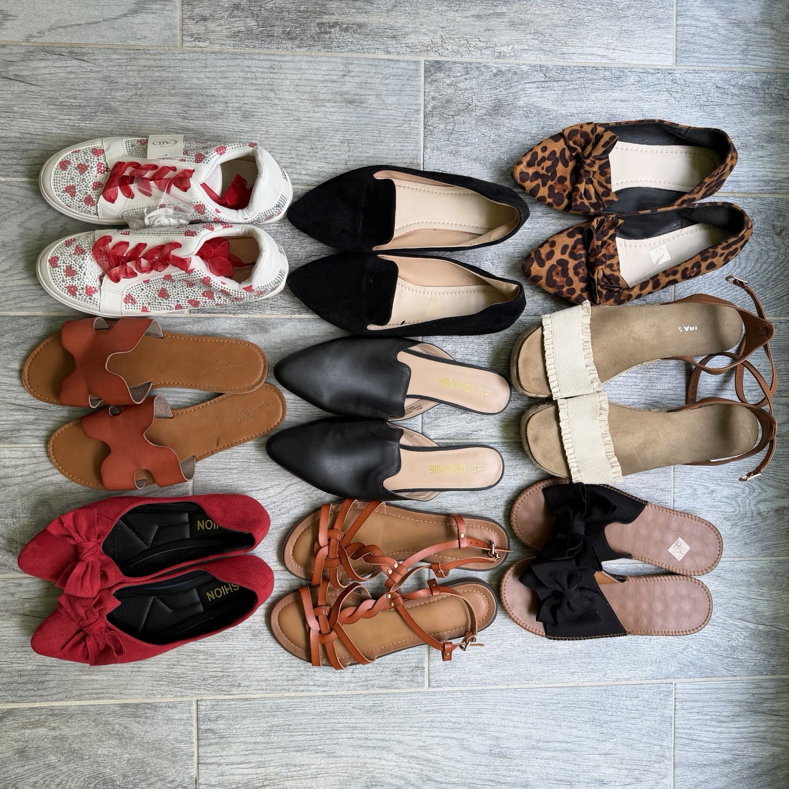 Women’s Sandals Shoes Size 11 / 43 Lot Of 9 Pair Universal Thread Unionbay Cato