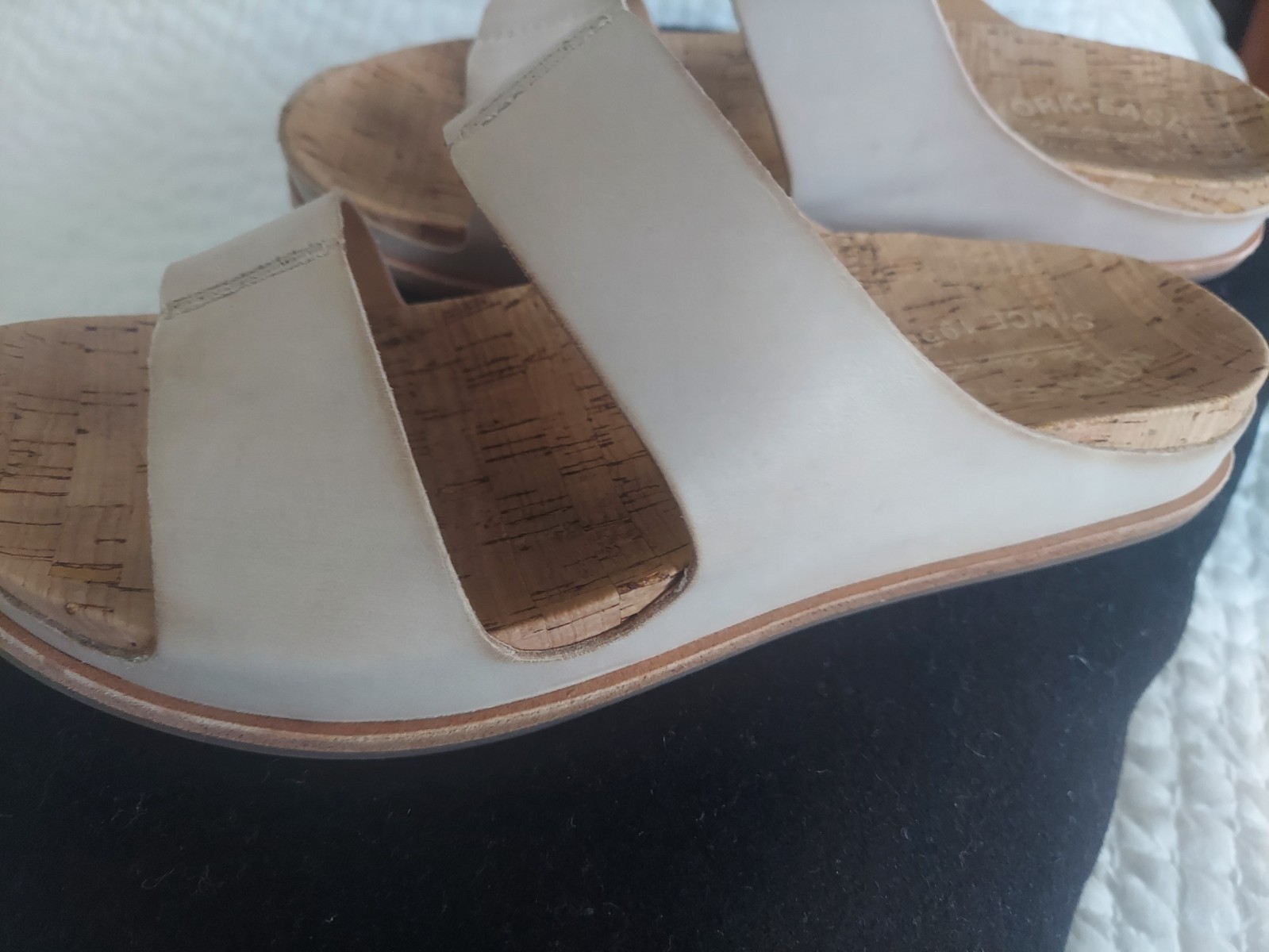 Kork Ease leather slides size 8 new without box