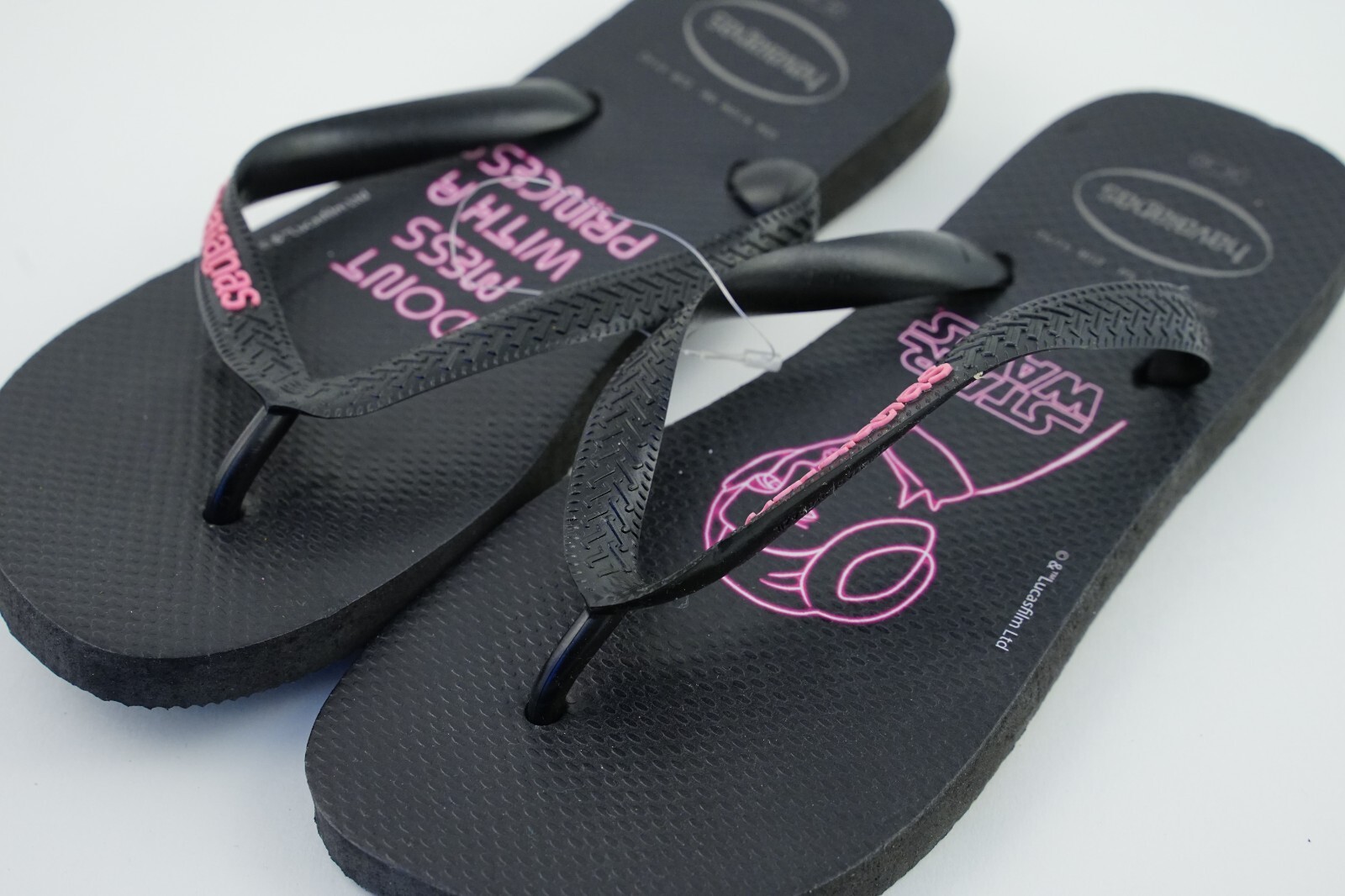 Star Wars Princess Leia NWT! Havaianas Black/Pink USA 9/10 W 8M Sandals 41/42