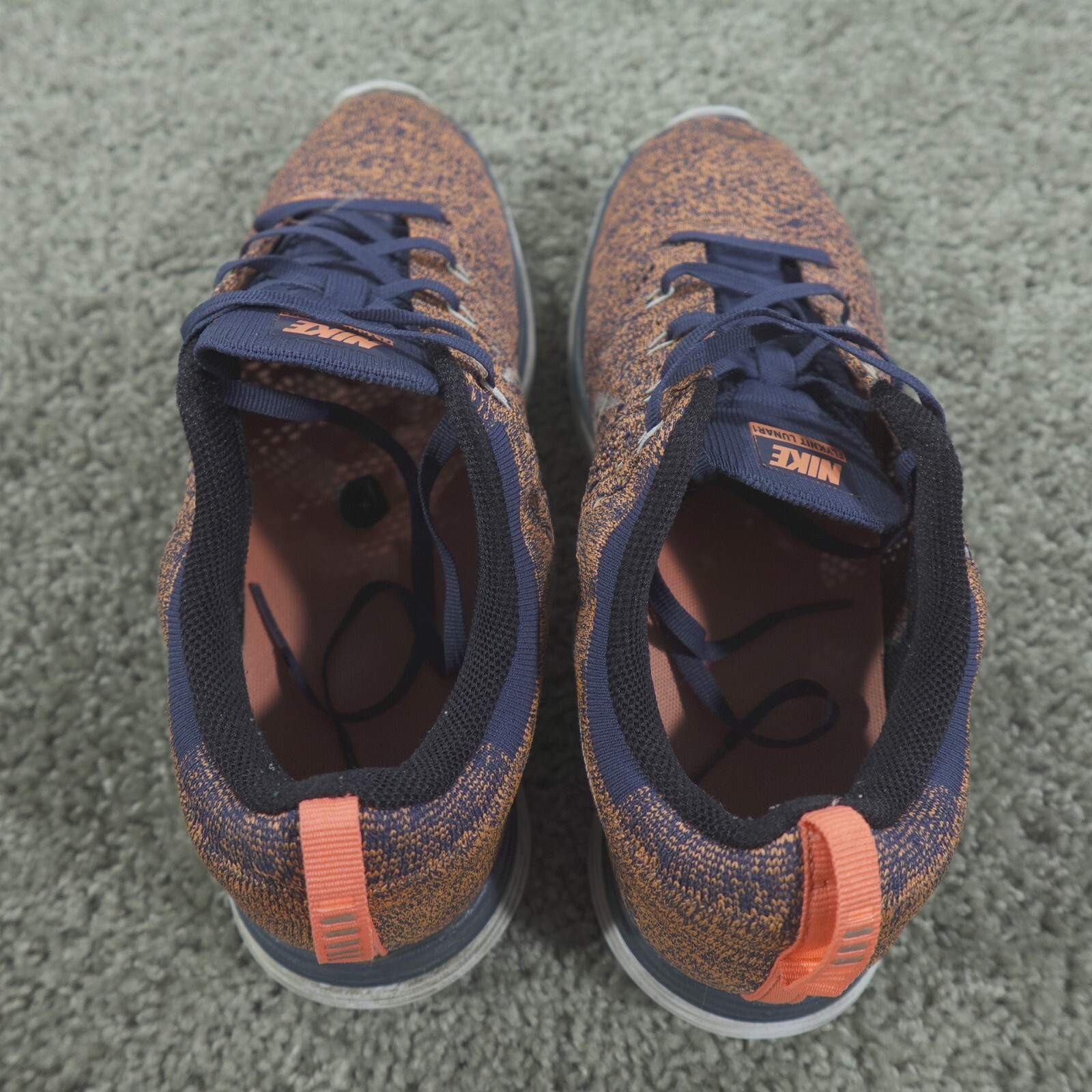 Nike Flyknit Lunar1+ Squadron Blue Atomic Pink Womens Size 9.5 55488-461